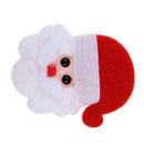 10pcs Santa Claus Christmas Shape Patch Padded Felt Festival Stickers Decor