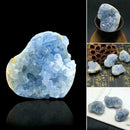 Natural Quartz Sky Blue Crystal Stone Chip Minerals Rock Craft Healing Deco Y0O1