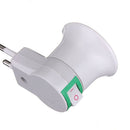 E27 LED Light Male socket to EU Type Plug Adapter Converter W/ ON OFF Button LJ