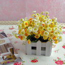 Bouquet Artificial Campanula Silk Flowers Wedding Party Home Decoration yel