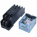 220/240V AC Coil DPDT Power Relay MY2NJ 8 Pin w Socket Base