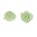 100Pcs Artificial Pale Green Plastic Rose Flower Head Bulk Craft Home Decor