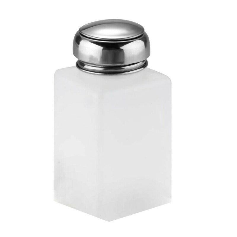 Clear Empty Pump Dispenser Bottle Push Down Nail Polish Remover Alcohol Bottle