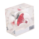 Acrylic G1/4inch Square Shape Computer Water Cooling Flow Meter 2Ways