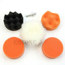 7 Pcs 3" Polishing Buffer Pad Set Kit + Drill Adapter-M10 For Car Polish Hot