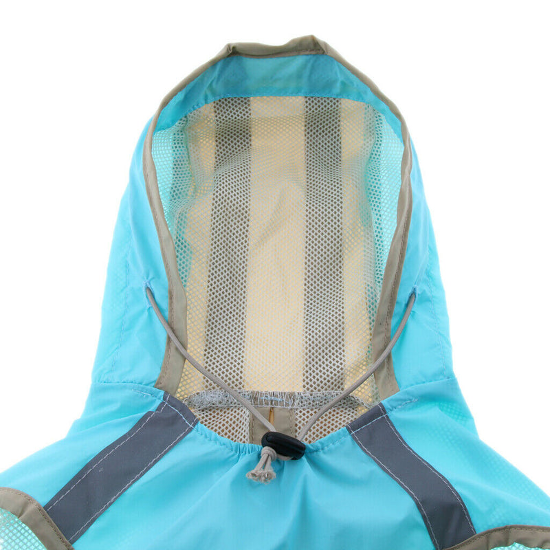 Pet Dog Waterproof Raincoat Jumper Clothes Puppy Cat Coat Winter Rain blue