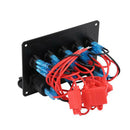 5 Sets Of On-Off Toggle Switch Control Panel Voltmeter Dual USB Combination I4A5