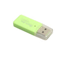 High  USB 2.0 Memory Card Reader Adapter Green for Micro SD/SDHC