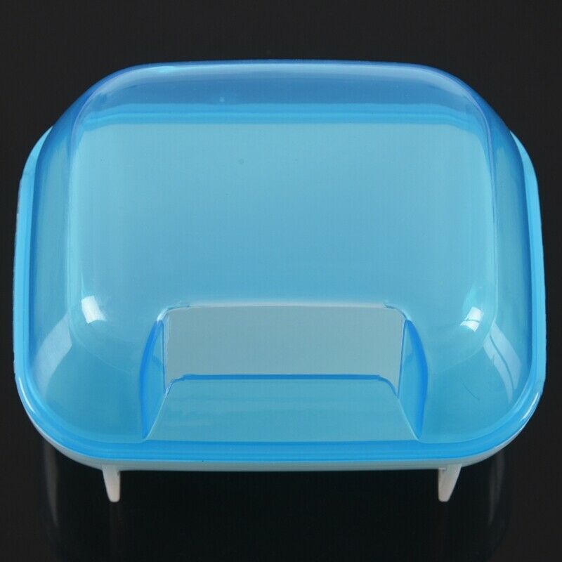 5X(Pet Hamster Bathroom Bath Sand Room Sauna Toilet Blue White 10x7x7cm R6Z7)