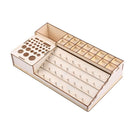 Wooden Organizer Tattoo Paint Bottles Display Rack Brushes Holder Stand Epo