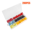 280pcs T Type Electrical Cable Connectors Insulated Wire Terminal Crimp Kit