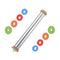 Adjustable Stainless Steel Rolling Pin with 4 Thickness Rings for Baking 17 inch