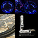 Double-side Cycling Bike Bicycle Tire Blue Led Flash Light Letter Change