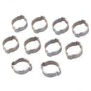 10Pcs 2Ear Clamp Air Fuel Hose Petrol Tube O Clip 17-20mm