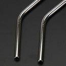 4pcs Metal Stainless Steel Drinking Straws + 1pc Cleaner Brushes