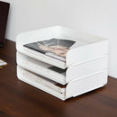 Stackable Rack Sundries PS School Anti Slip Document Tray Holder Office Storage