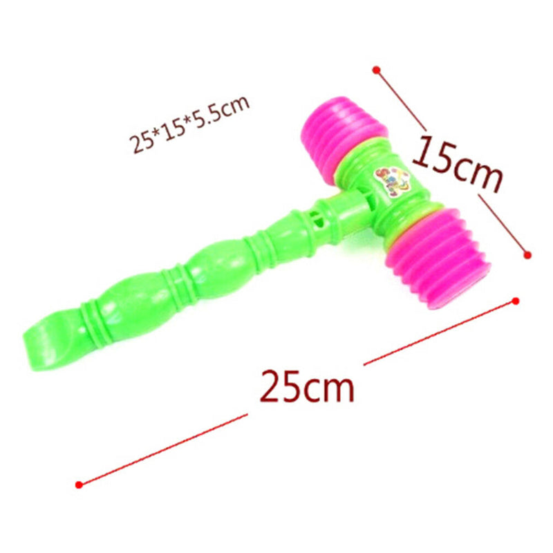25cm Plastic Whistle Training Toddler Baby Kids Handle Hammer Noisy Whistl ToyMO