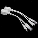 10Pack Power Over Ethernet PoE Adapter Injector + Splitter Cables Kit White
