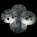 4* Birthday Cake Stencils Template Mold Embossed Spray Flower Cake F6M9 Fon R2T8