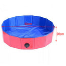 Pet Swimming Pool Foldable Bathing Tub Portable Non-slip Bottom for Cat Red
