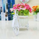 Nostalgic Bicycle Artificial Flower Decor Plant Stand (Pink+white) H1P1