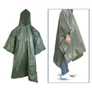 Raincoat Hooded Rain Coat Jacket Outdoors Poncho Ground Sheet Eyelet Shelter