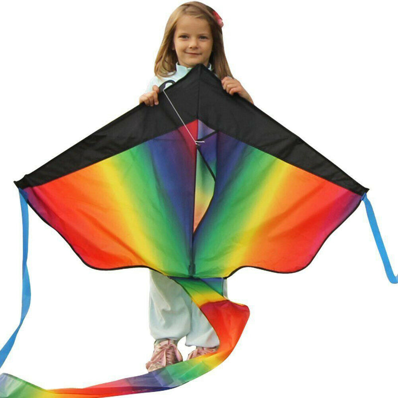 Huge Rainbow Kite For Kids For Outdoor Games Activities Summer Fun Flying Kite