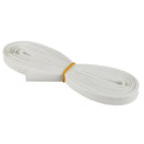 Ratio 2:1 7mm Dia White Polyolefin Heat Shrinkable Tube 6M 19.7Ft