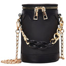Women'S Bucket Summer Handbag New Korean Fashion Chain Small Round Bag Stit M6U5