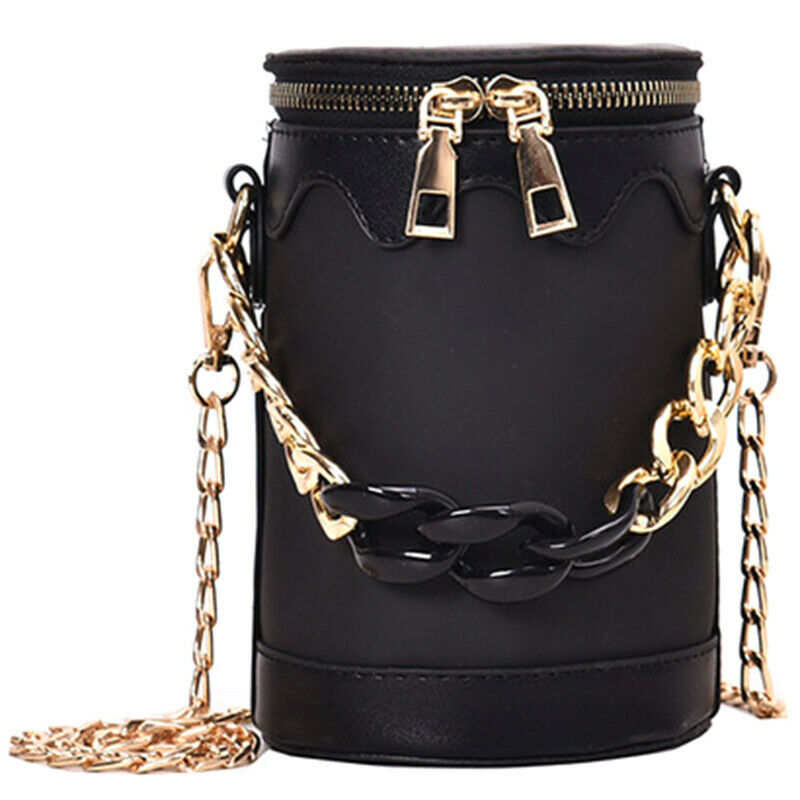 Women'S Bucket Summer Handbag New Korean Fashion Chain Small Round Bag Stit M6U5