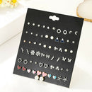 30 Set Of Durable Color Alloy Ear Studs For Christmas Birthdays