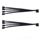 2pcs 4pin IDE Molex to 4-Port 3Pin/4Pin  Cooling Fan Splitter Power Cable A