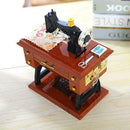 Mini Retro Music Box Sewing Machine Shape Music Box Home Decoration Gifts T0P0