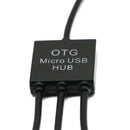 3in1 Micro USB HUB Male to Female and Double USB 2.0 Host OTG Cable Adapter