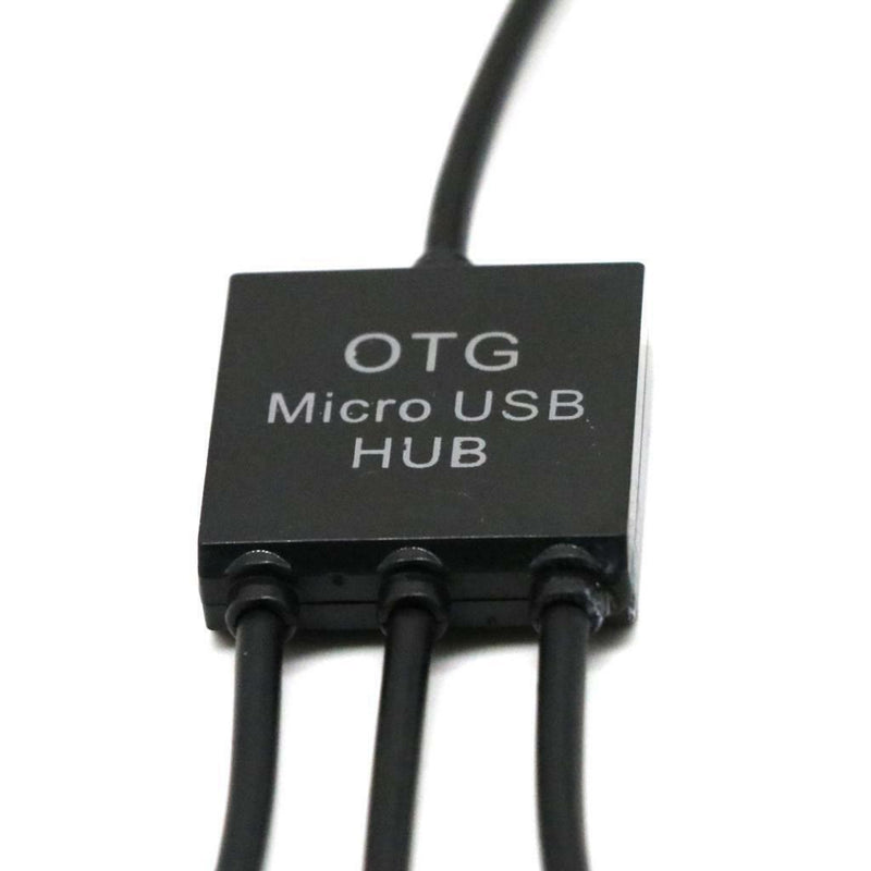3in1 Micro USB HUB Male to Female and Double USB 2.0 Host OTG Cable Adapter