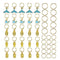 50Pcs/Set Ocean Animal Pendant Dreadlock Hair Braid Pins Rings Clips JewelryJ Ew