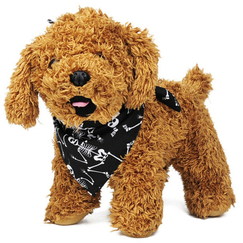 4pcs Scarf Collar Pet Bandana Cotton Puppy Triangle Saliva Scarf Halloween Decor