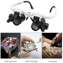 Eyewear Magnifying Glass Magnifier Watch Repair Dual Eye Jewelry Loupe Lens