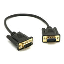 PC Computer 15Pin VGA Male To Male Cable Adapter Wire Black