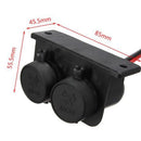 In Car 12V Waterproof Double Cigar Cigarette Lighter Socket Charger Adapt W2L6