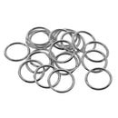 40x Stainless Steel Keyring Split Key Rings Hoop 20mm Double Loop Connectors