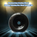 Woodworking Grinding Wheel Sanding Polishing Disc Wood Carving Tool (Black)