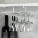 Kitchen Wine Glass Storage Rack, Double Row Cupboard Wine Glass Hanging HookE1U4