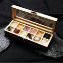 Rock and Mineral Collection 12-piece in Wooden Box, Rock Samples for Science