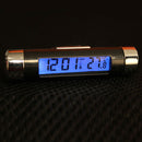 Blue Back Light Digital Car Clock Thermometer LCD Display Air- Ven