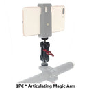 1/4"Clamp Double BallHead Articulating Magic Arm Adapter for Camera LCD Monitor