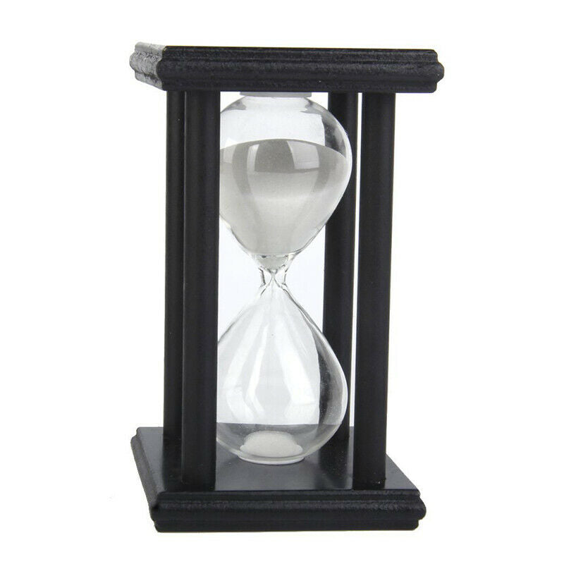 Wooden Hourglass Hourglass Hourglass Decorated Gift (White, 30 min) L8I7