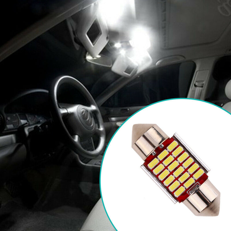 31mm 18SMD Double Pointed High Light Car 3014 LED Decoding Reading Light A