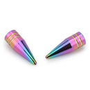4* Neo Chrome Spiked Valve Stem Cap Aluminum Tire Air Car Truck Bike SUV Wheel