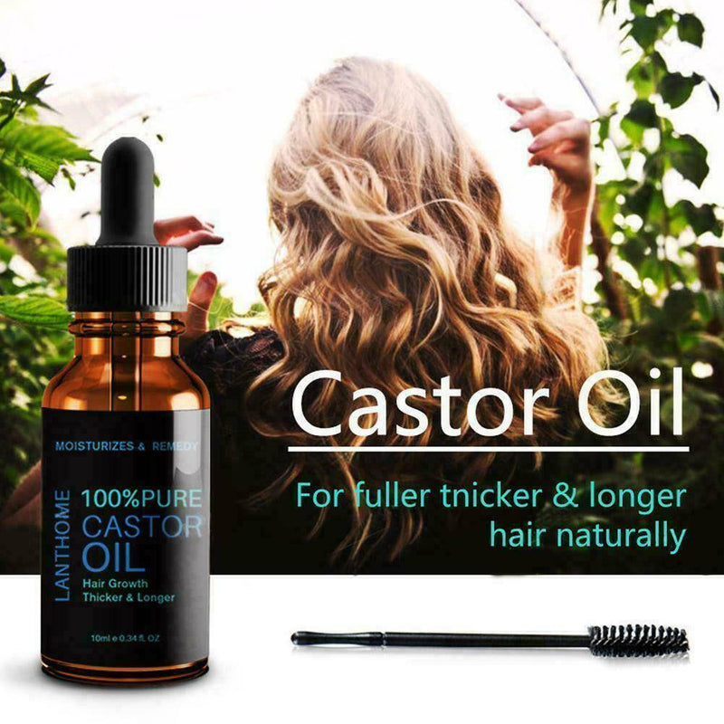 Pure Organic Castor Oil for Eyelashes Eyebrows Hair Growth Oil Body Care.